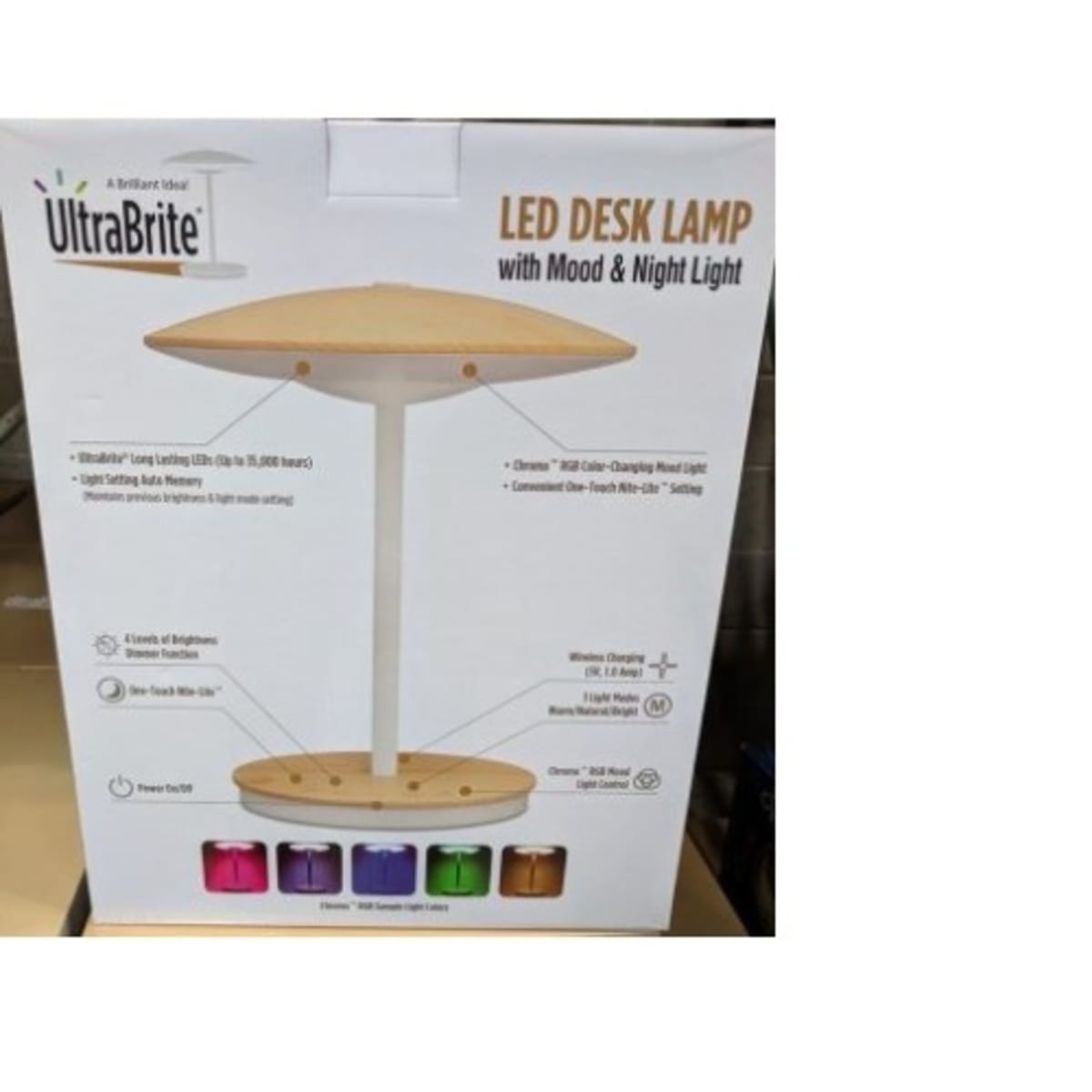 Ultrabrite led desk lamp with mood new arrivals and night light qi wireless charging