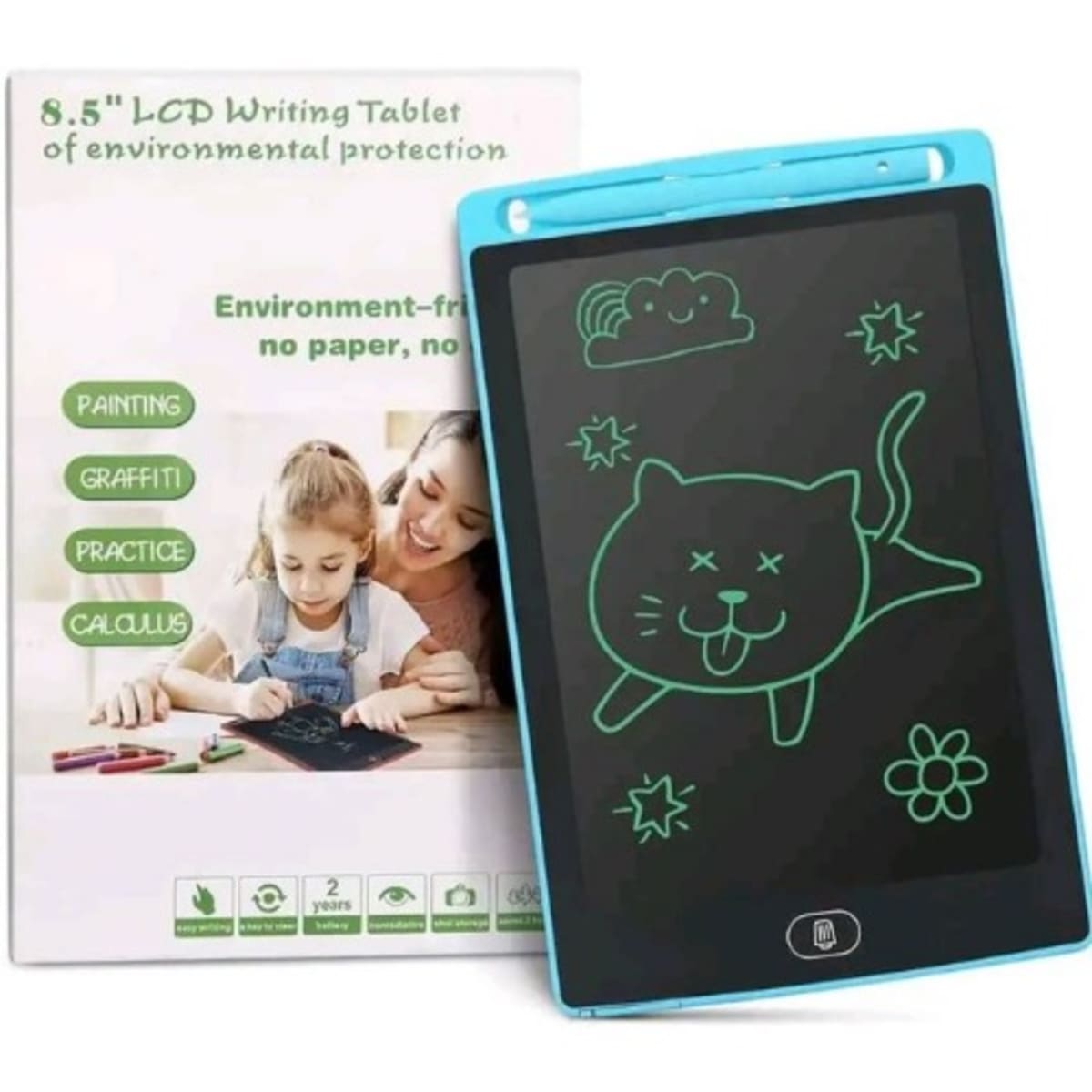 Children's erasable top writing pad