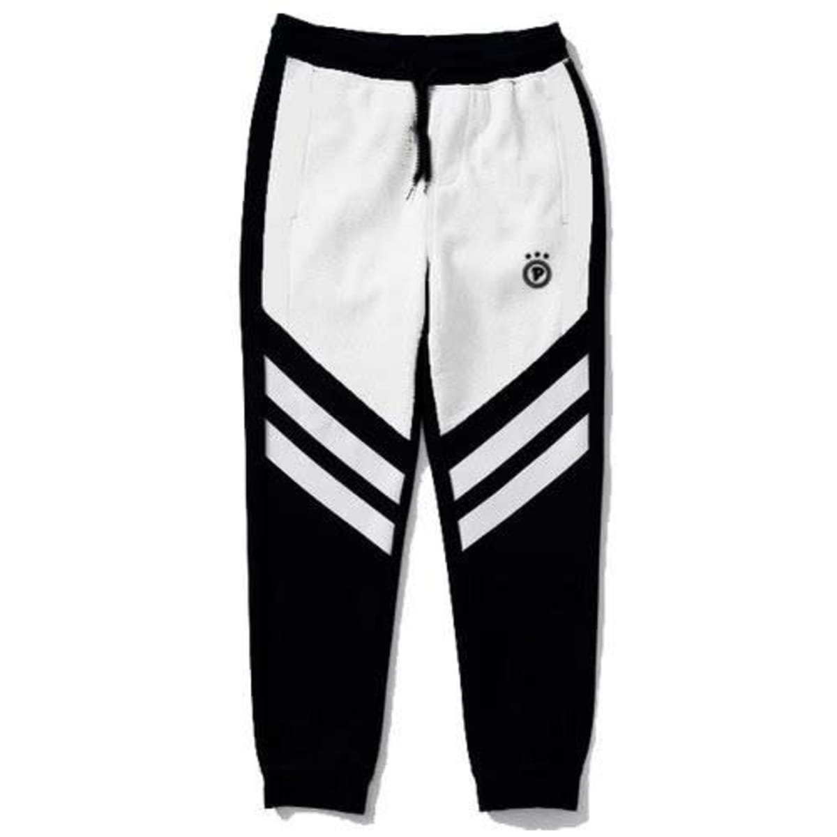 Black joggers best sale with white strings