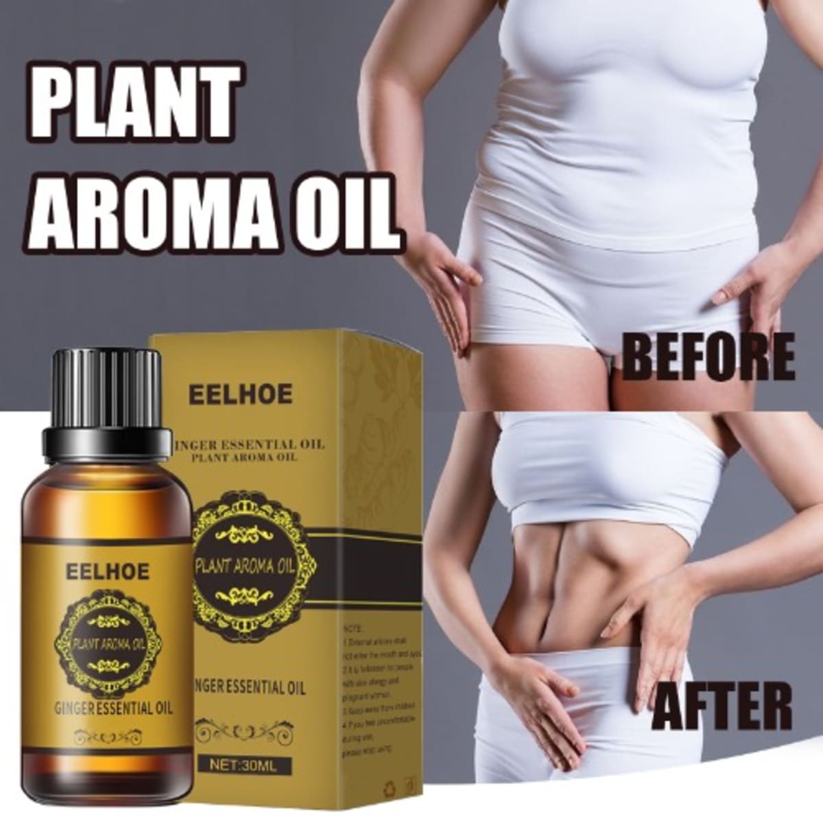 New 2023 Eelhoe Cellulite Slimming Oil Body Shaping Essential Oil Lose  Weight Slim Down Cream Fast Fat Burning Belly Slimming Products Linghai