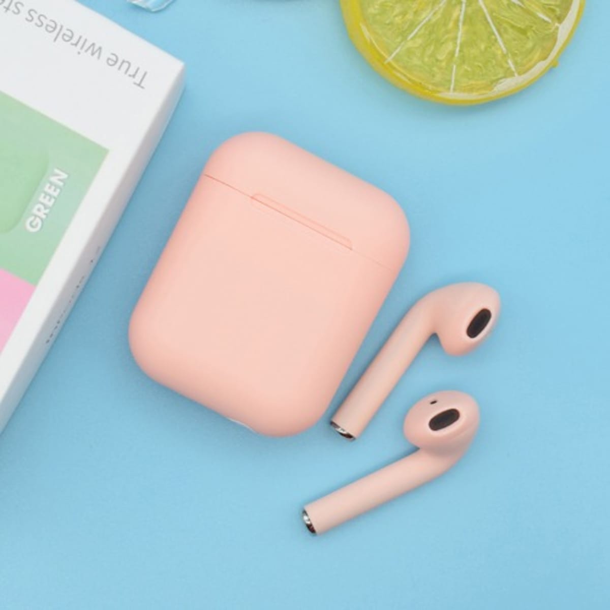 I12 Bluetooth Earbuds Tws Wireless 5.0 Soft Touch Pink Konga