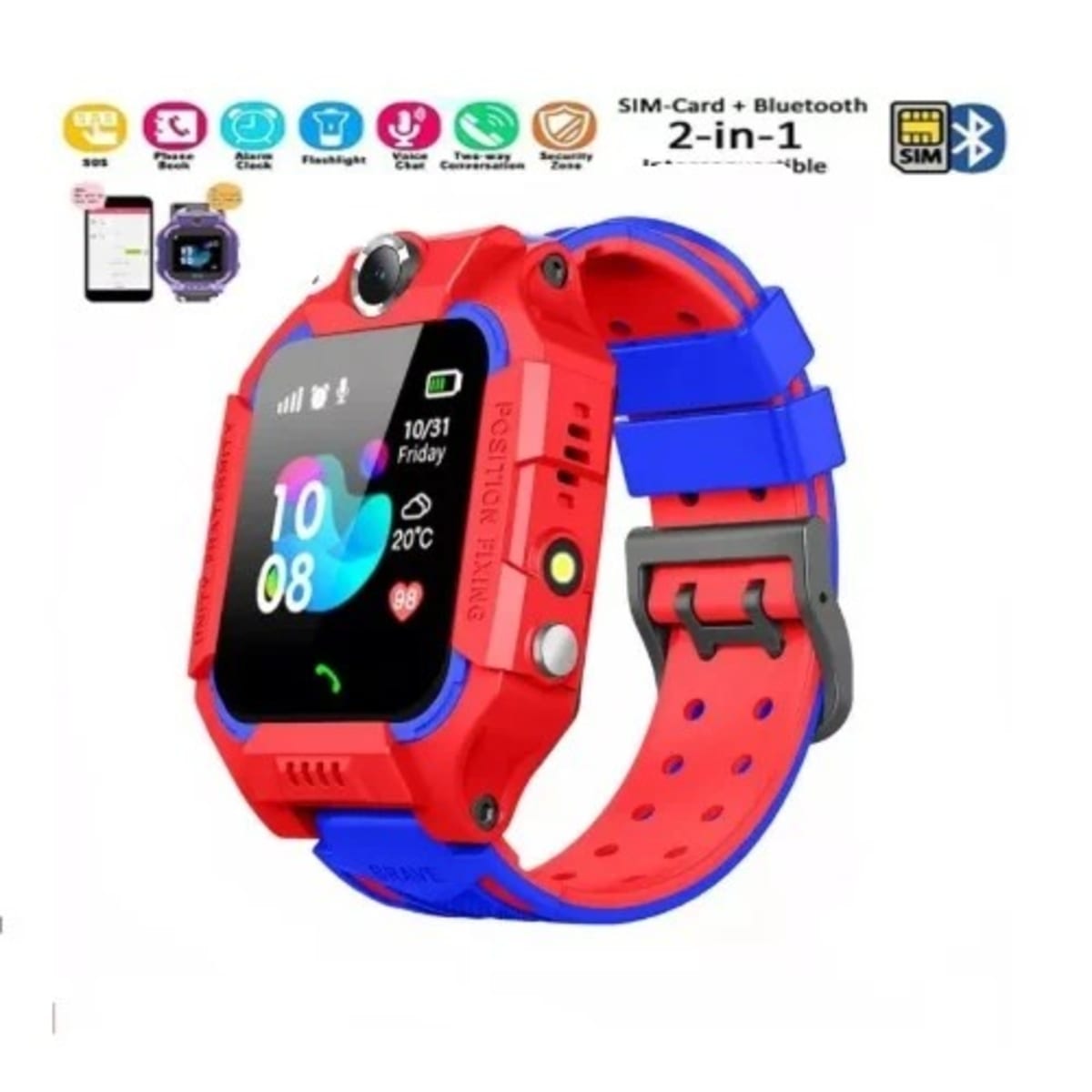 Kids smart watch red clearance