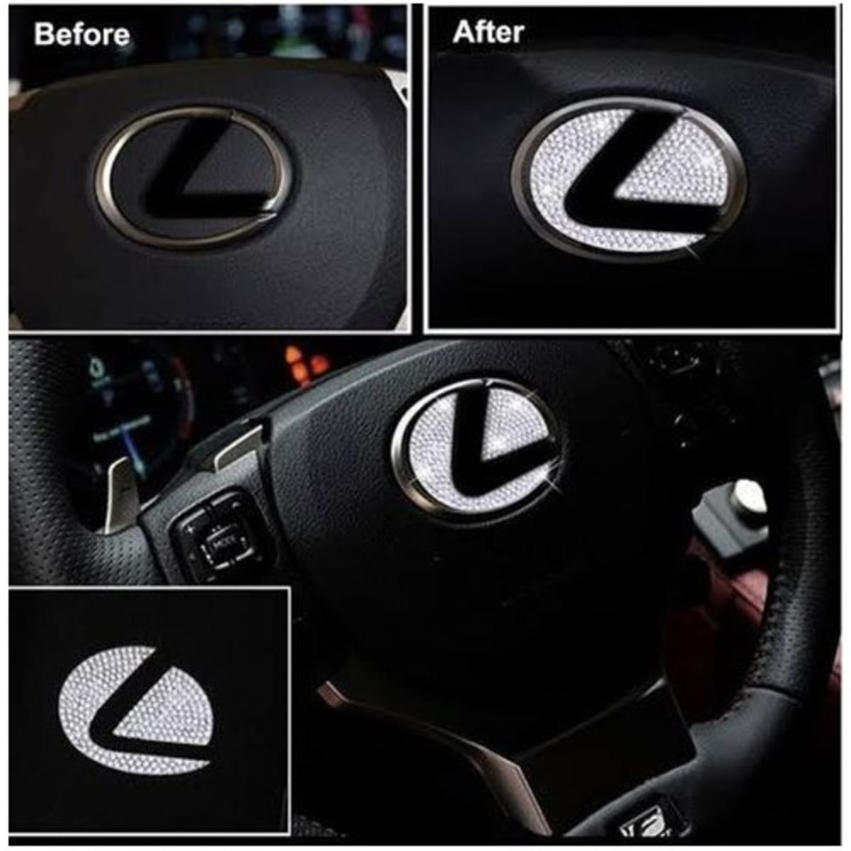 Lexus logo outlet steering wheel cover