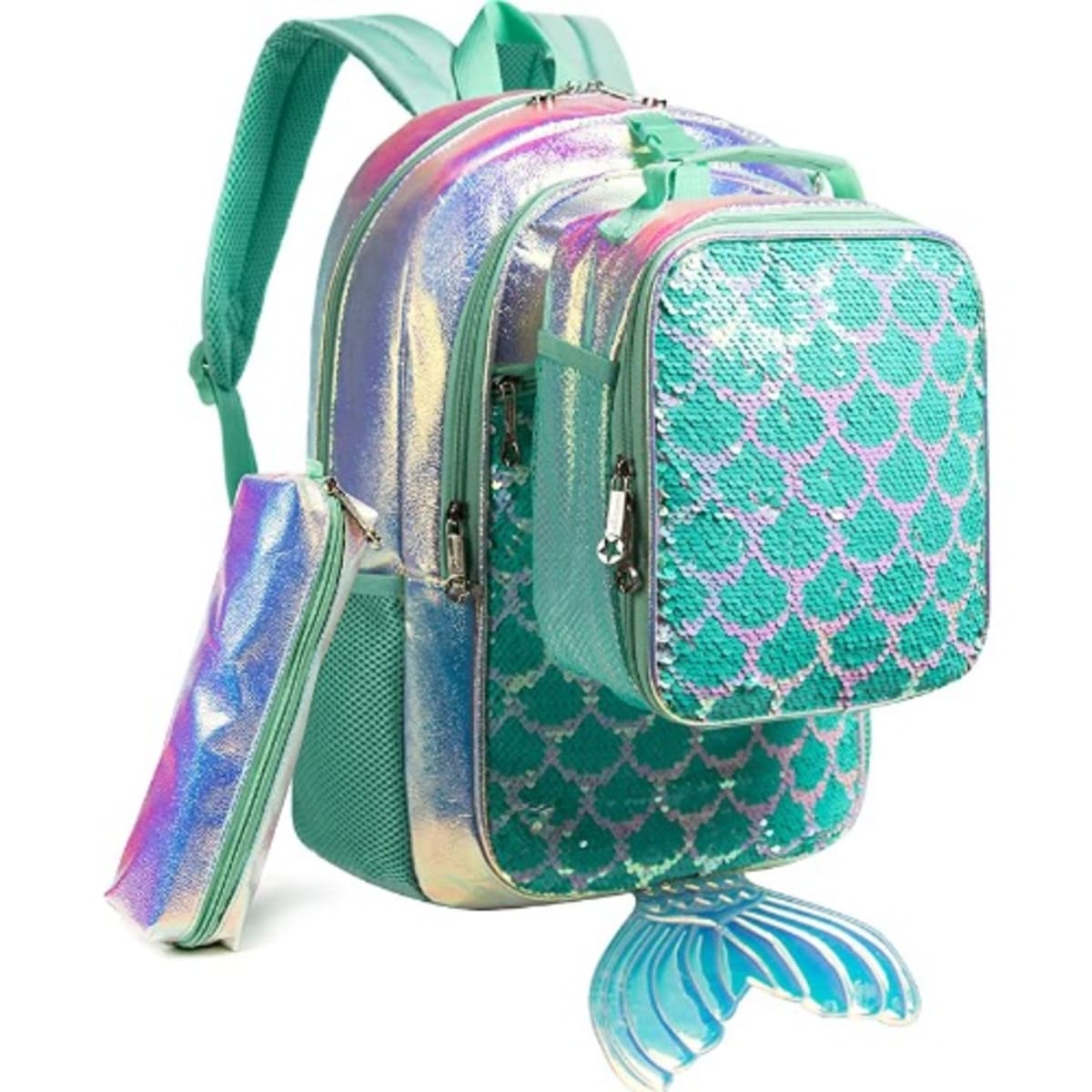Mermaid backpack top and lunch bag