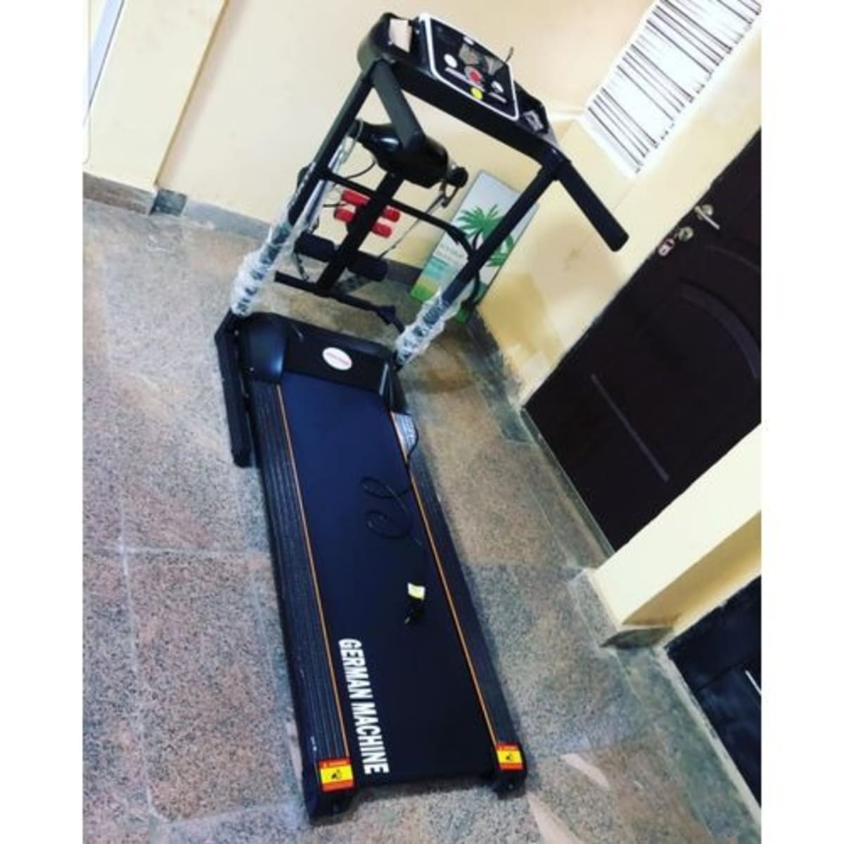 Body Fit Treadmill 2.5hp with Massage Sit up Dumbells Free