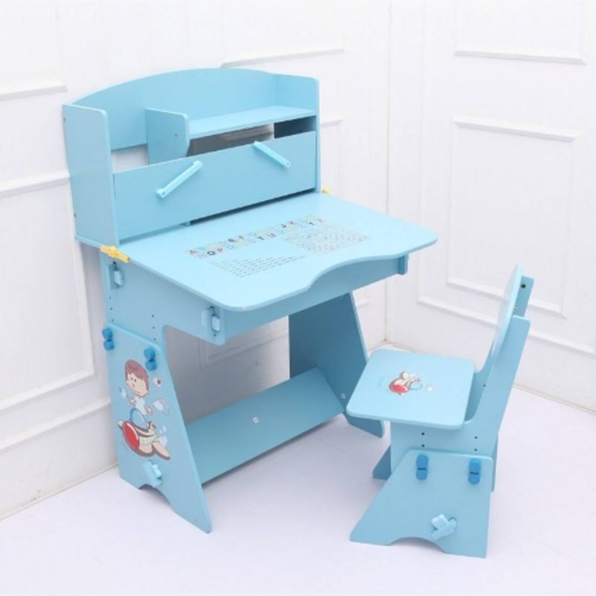 Modern Design Kids Furniture Adjustable Wooden Study Table And