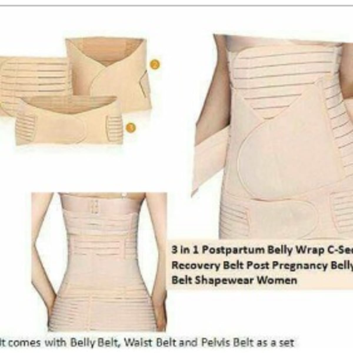 Post-natal abdominal belt for cesarean section 3In1 Post Pregnancy Support  3pcs/Set Postpartum abdominal girdle breathable