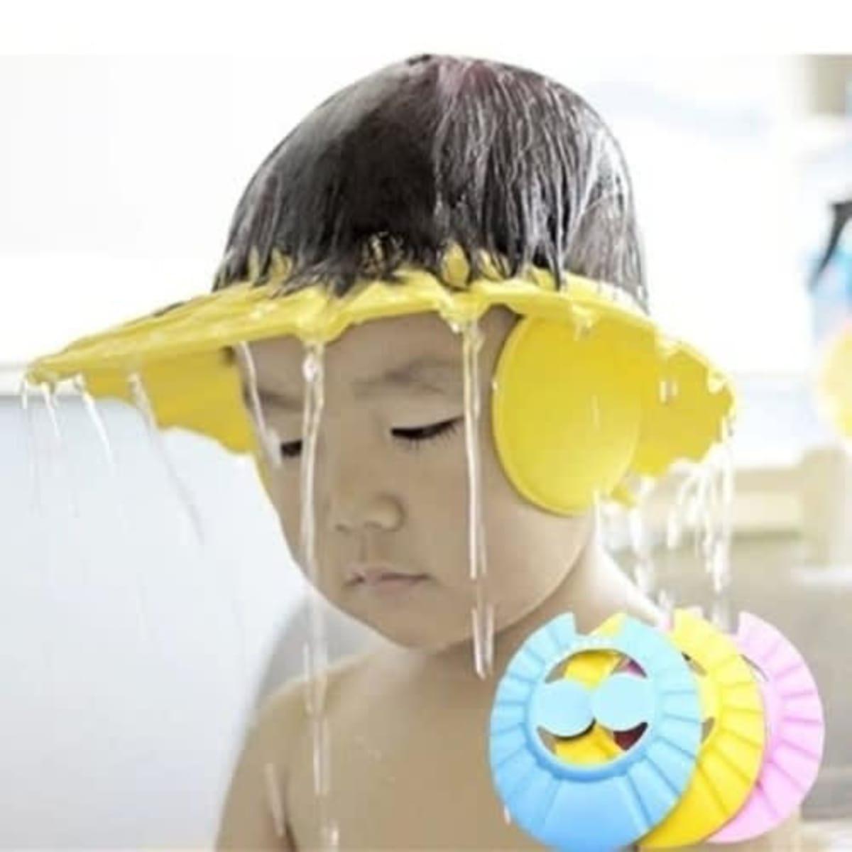 Yellow online shower cap