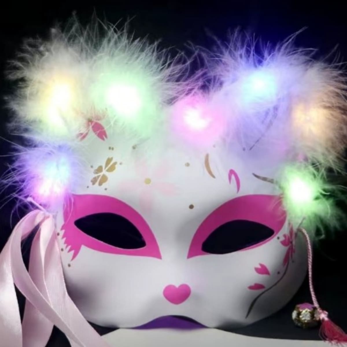 Feather fox mask sale