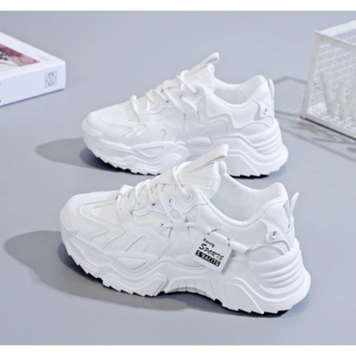 Ladies Chunky Sole Sneakers White Konga Online Shopping