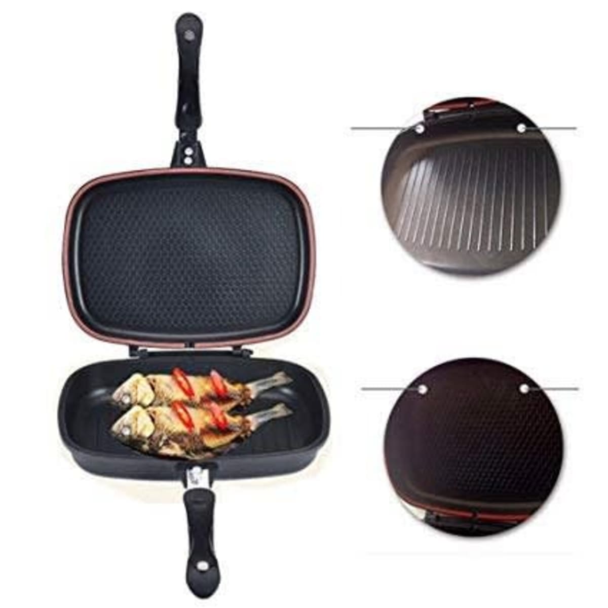 Double Sided Non-stick Grill Pan - 34cm