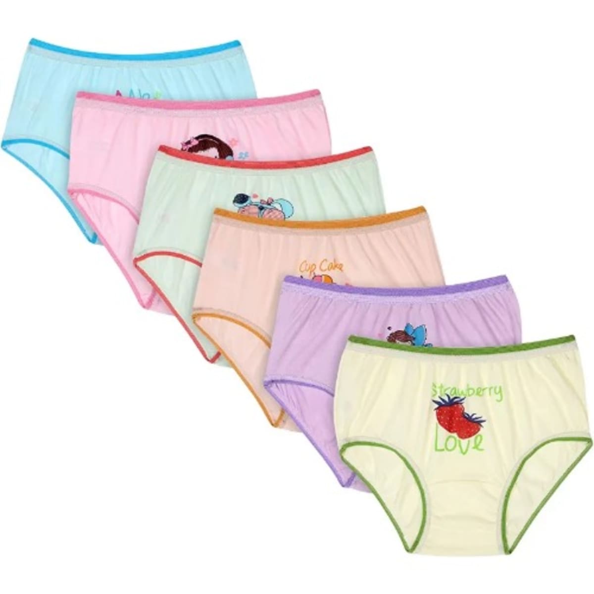 Girls Pants Briefs - Pack Of 6