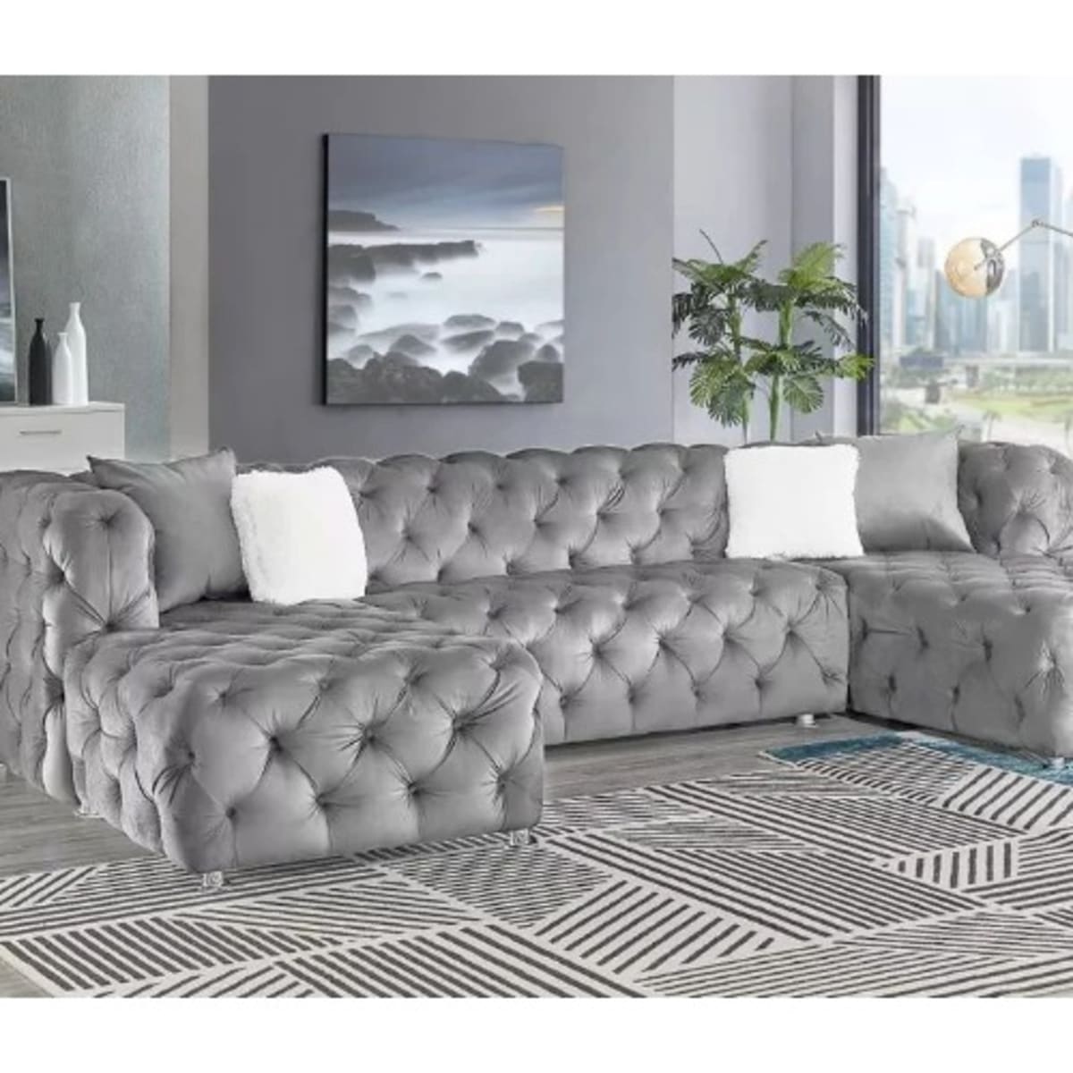 Corner shop unit sofa