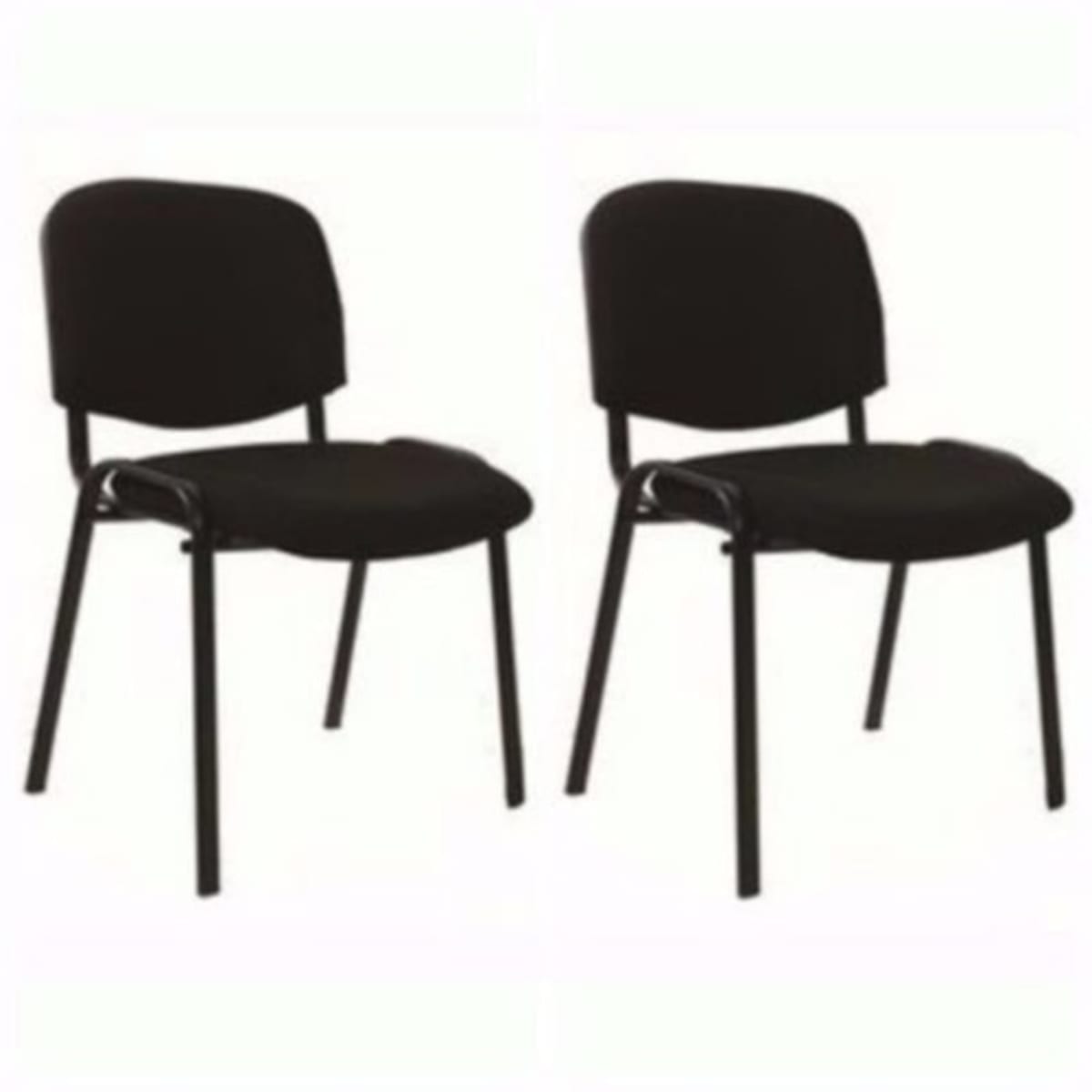 Emel 4 Legged Visitor Fabric Office Chairs Black Konga Online
