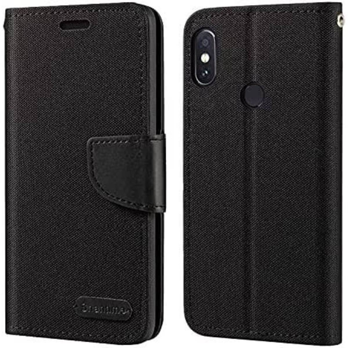 Leather Flip Cover Case For Redmi Note 5 Black Konga Online