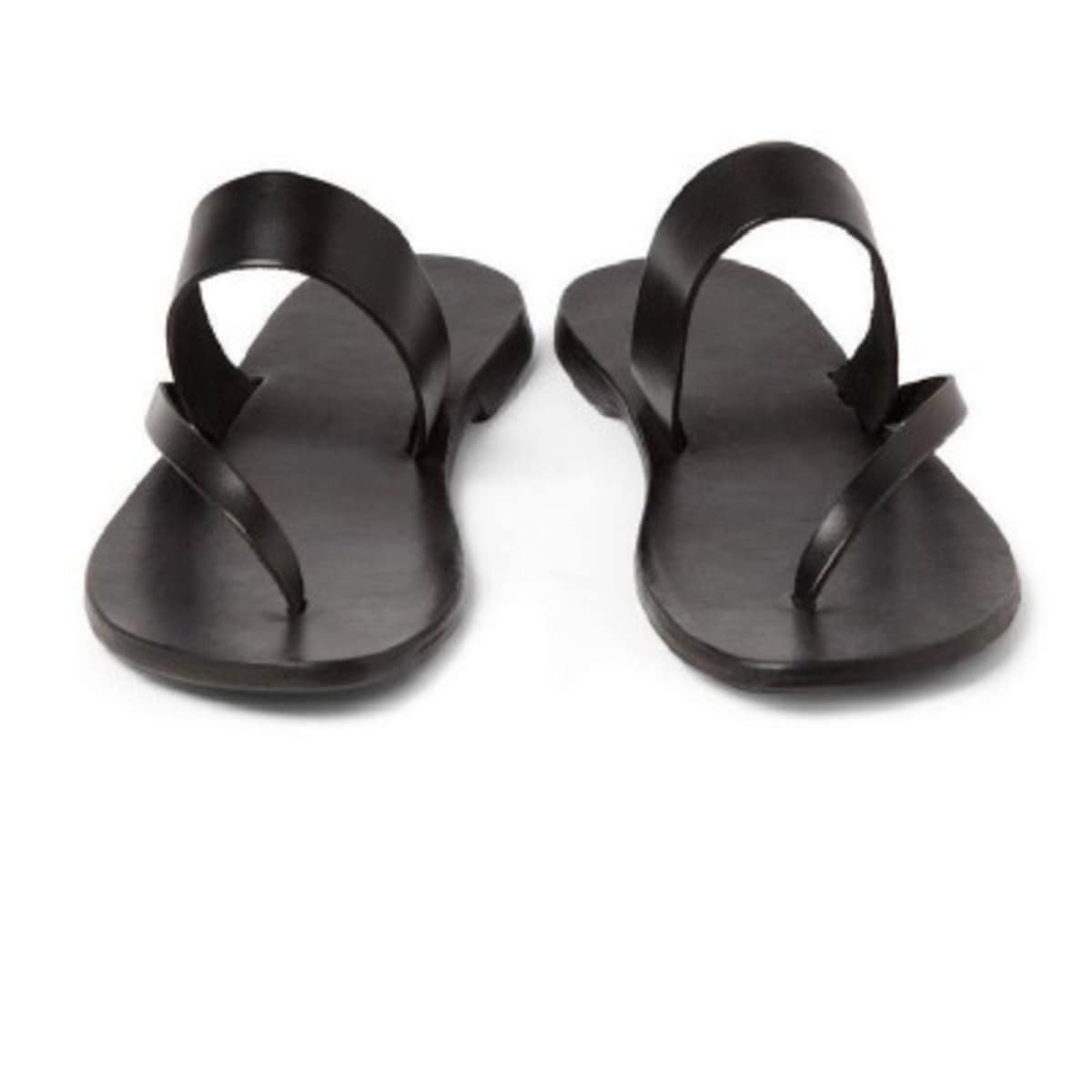 Simple discount black slippers
