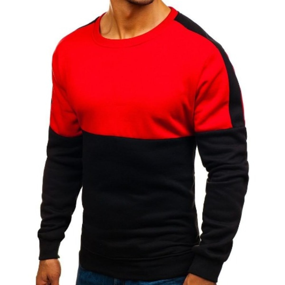 Mens black discount and red sweatshirt