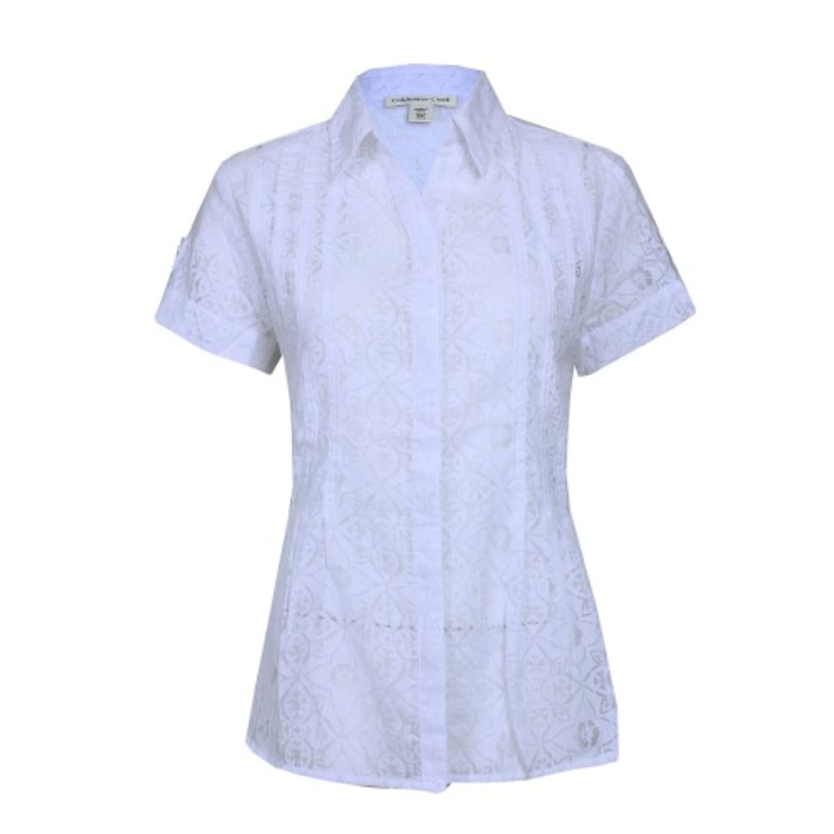 Ladies Turtleneck Long Sleeve T-shirt - White