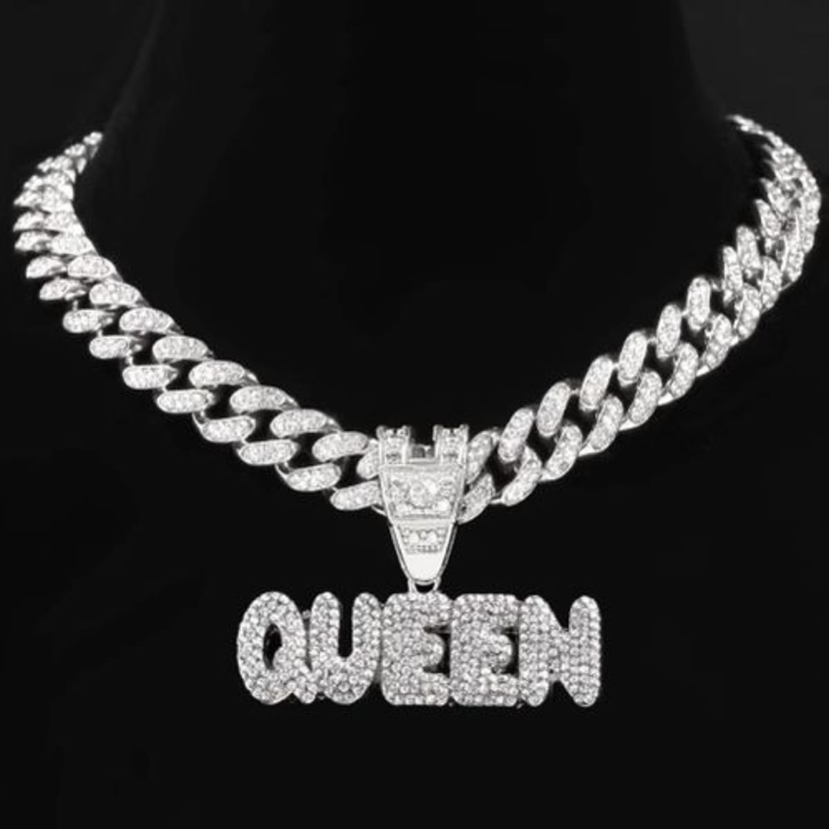 Iced Out Hip Hop Queen Choker Silver Konga Online Shopping