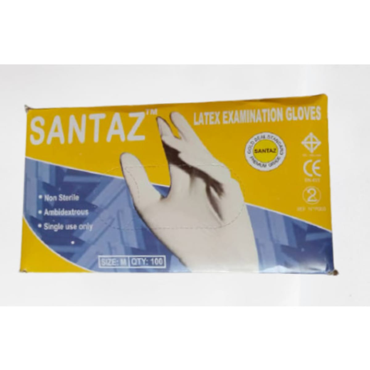 Santaz Latex Examination Hand Gloves Pack Of 50 Pairs - 100 Pieces   CartRollers ﻿Online Marketplace Shopping Store In Lagos Nigeria