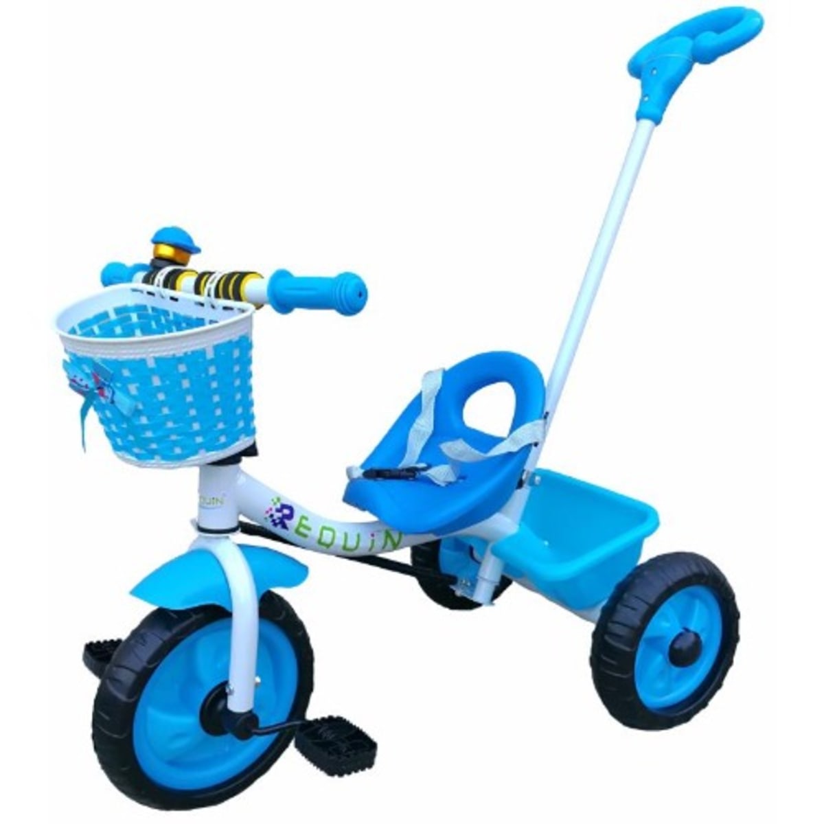 Babyland Kids Tricycle With Pusher Ages 1 3 years Blue Konga