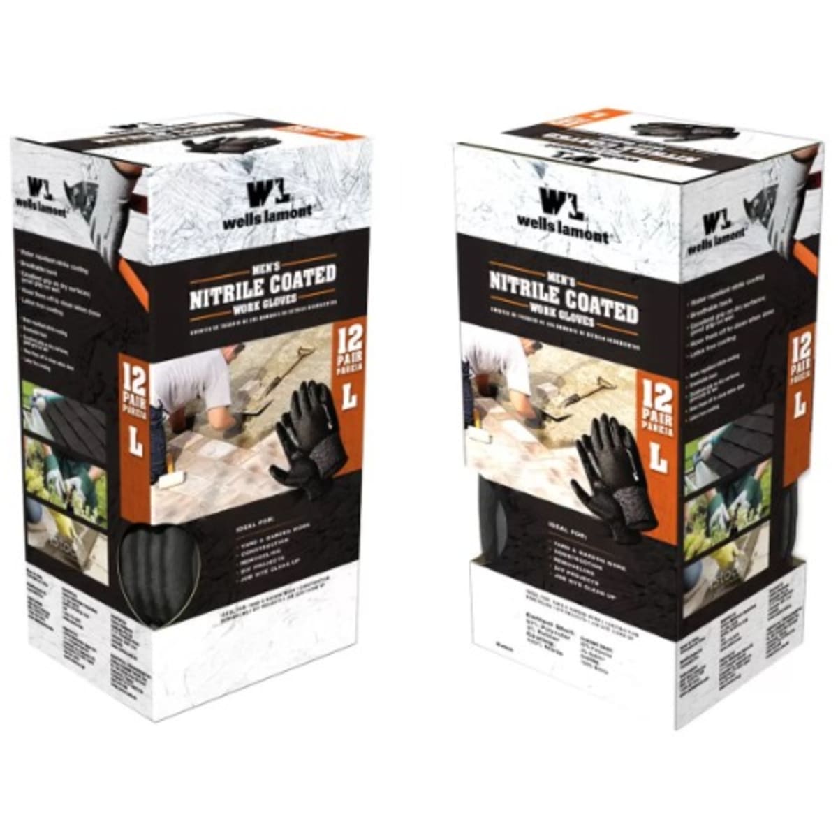 Wells lamont nitrile coated work gloves 12 pairs large online