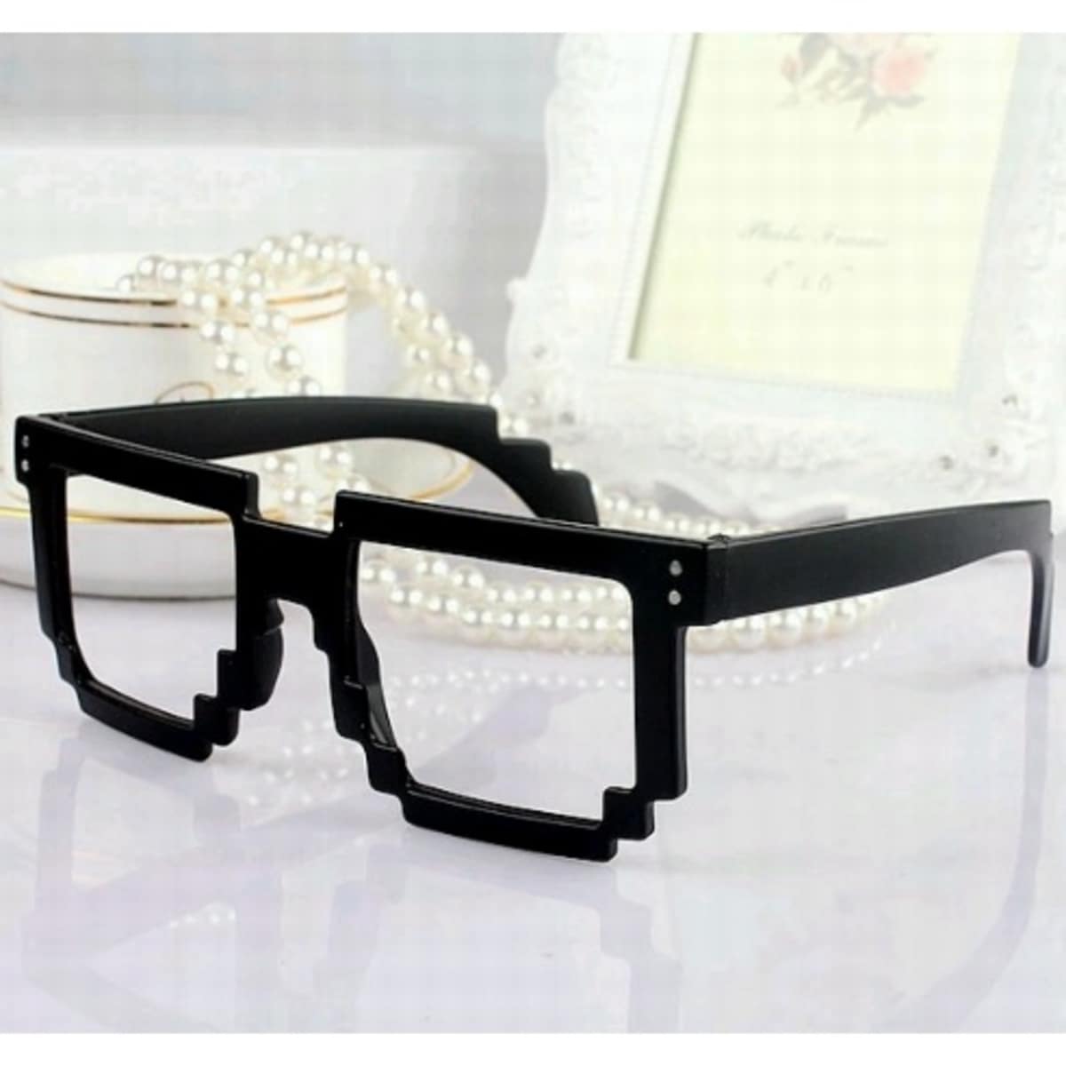 Kellyzola Fashion Minecraft No Lense 8 Bit Pixel Optical Frame