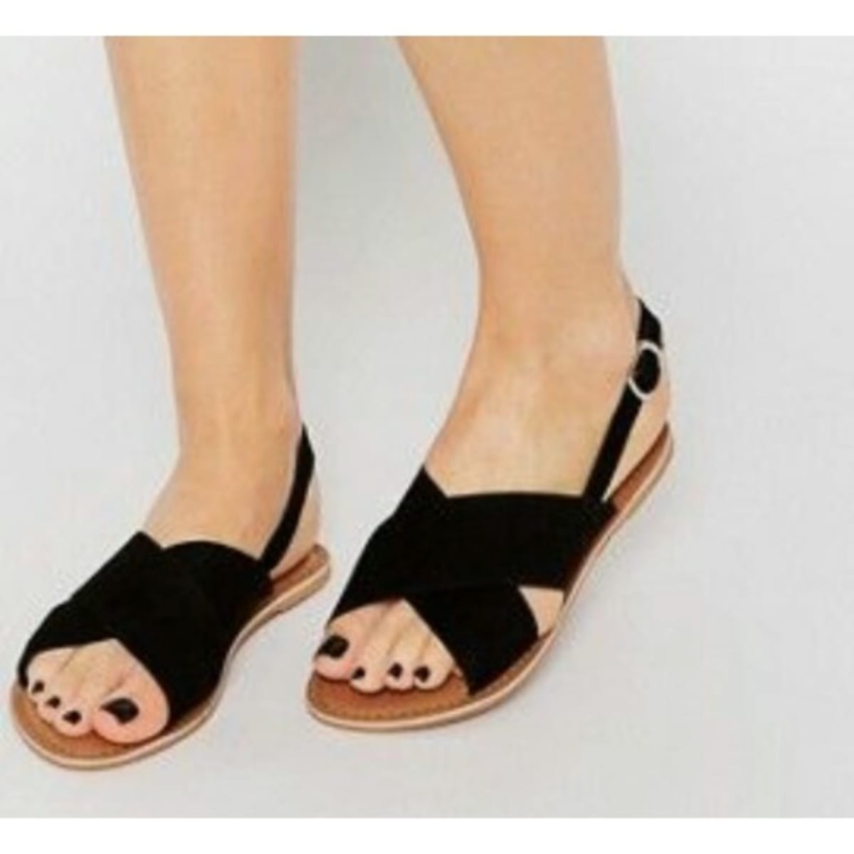 Women's suede sandals top