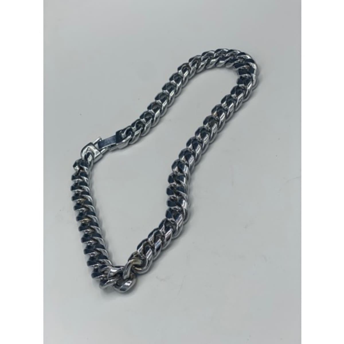 Polished Steel Men s Thick Choker Necklace Silver Konga Online