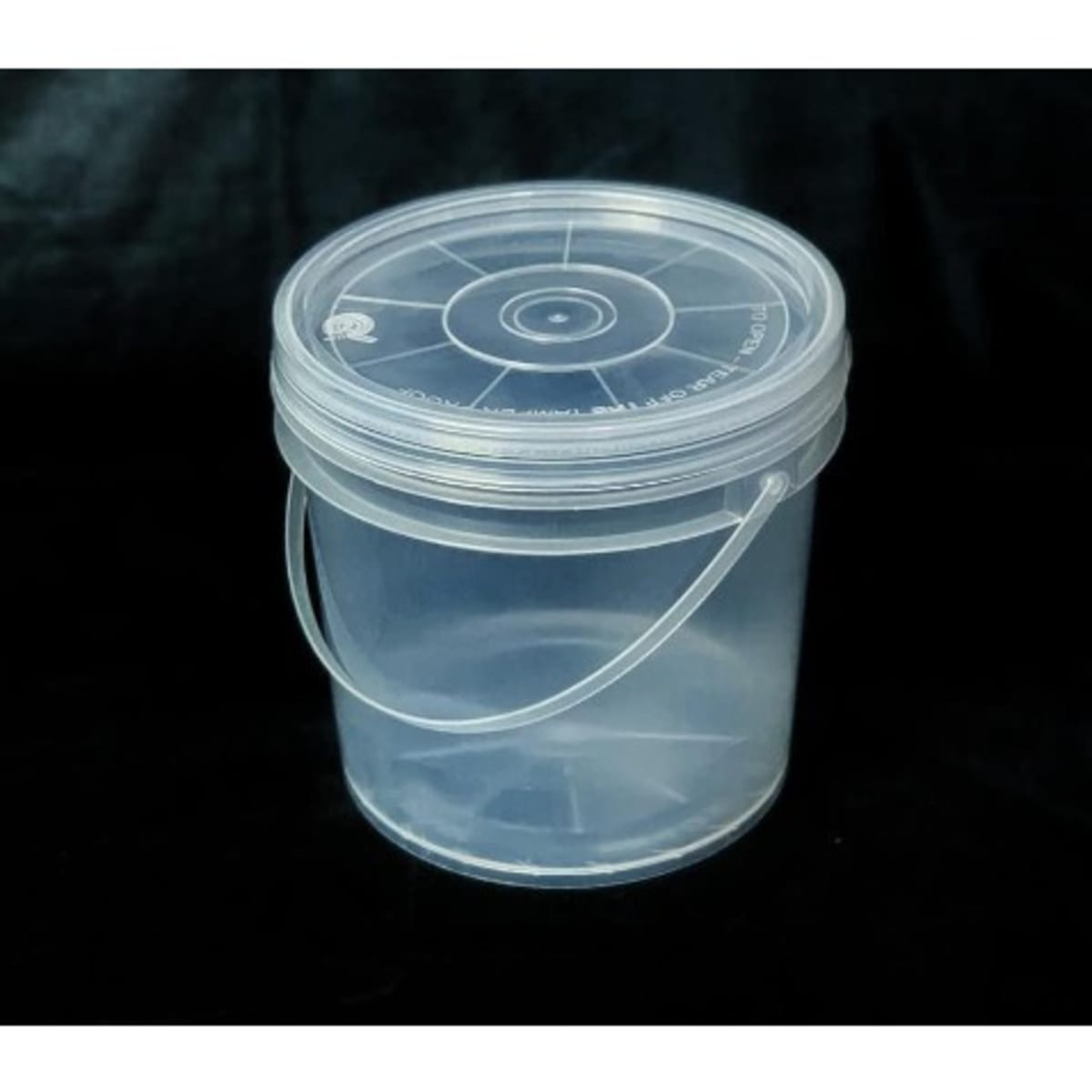 Transparent Plastic Buckets With Tamper Proof Lid 4l 25pieces
