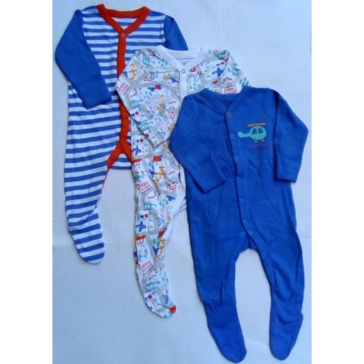Mothercare Baby Boy Helicopter Sleepsuits 3 Pack Konga Online