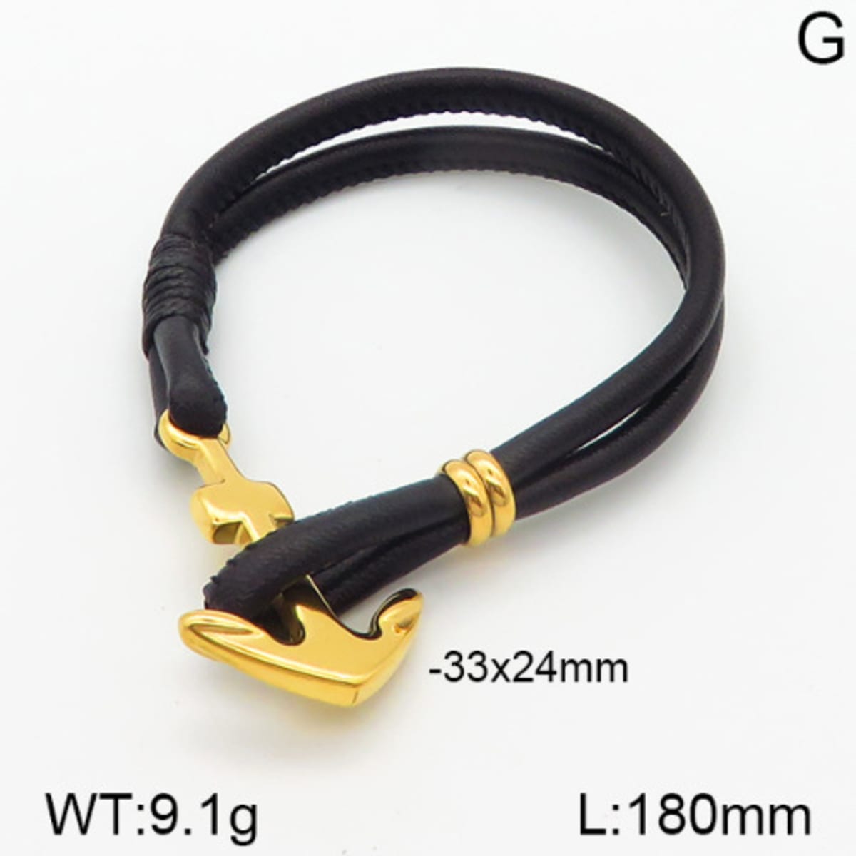 Gold anchor bracelet mens outlet