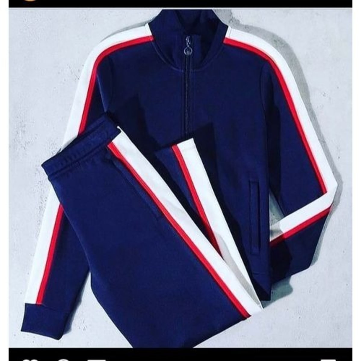 Red white and outlet blue joggers