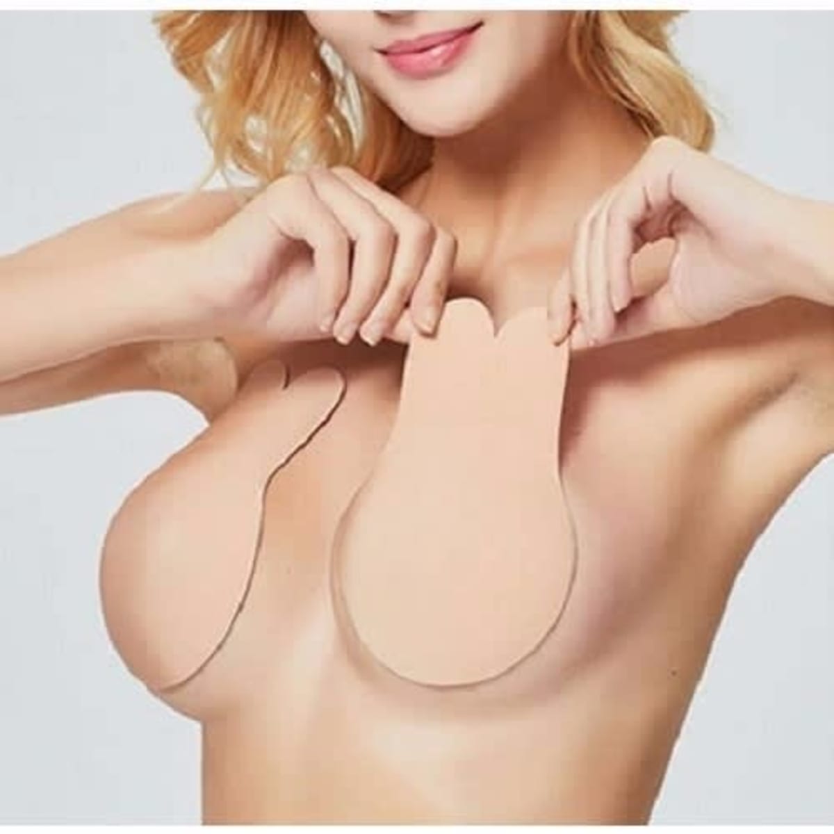Invisible Silicone Push Up Bra - Nude
