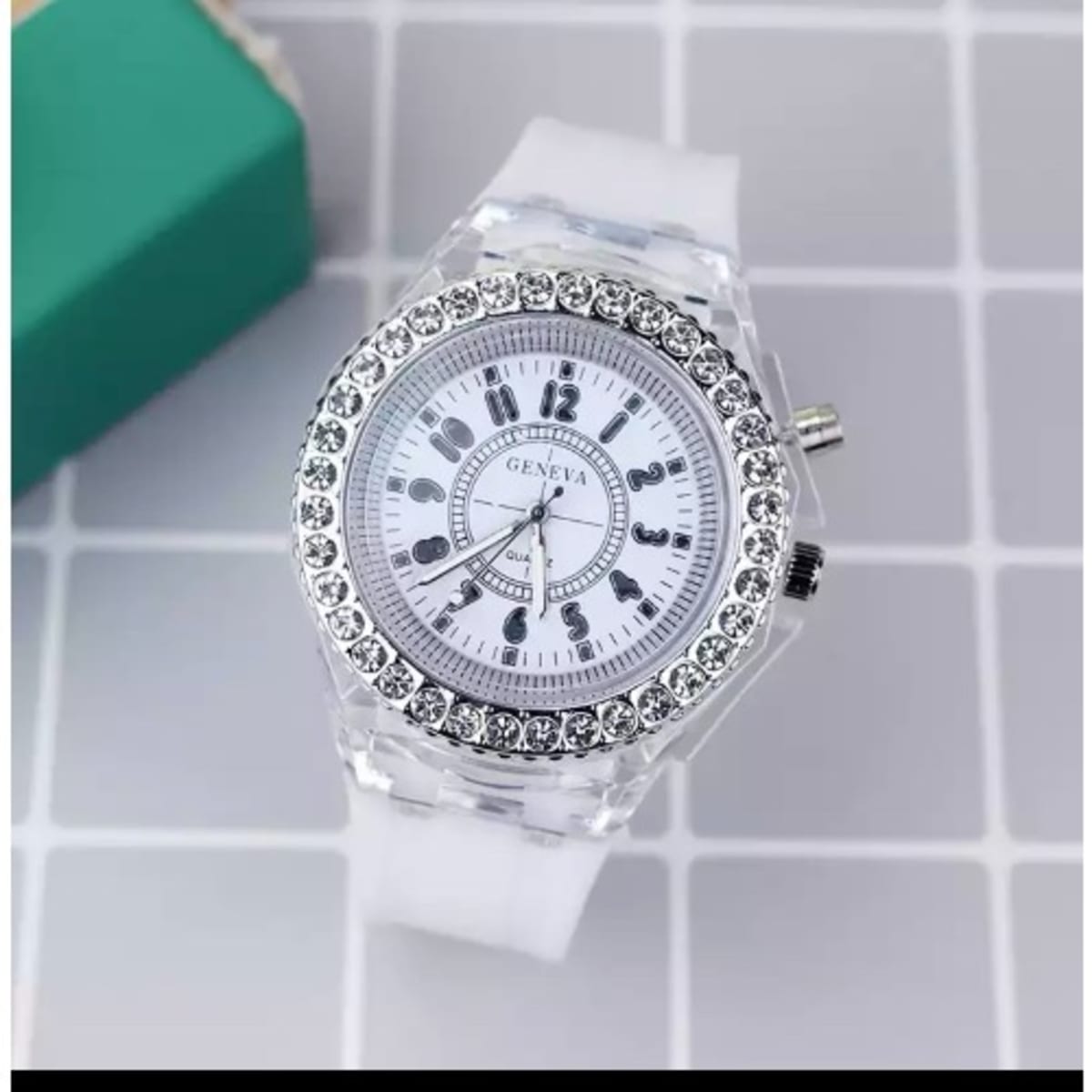 Geneva LED Light Watch For Teens And Women White Konga Online