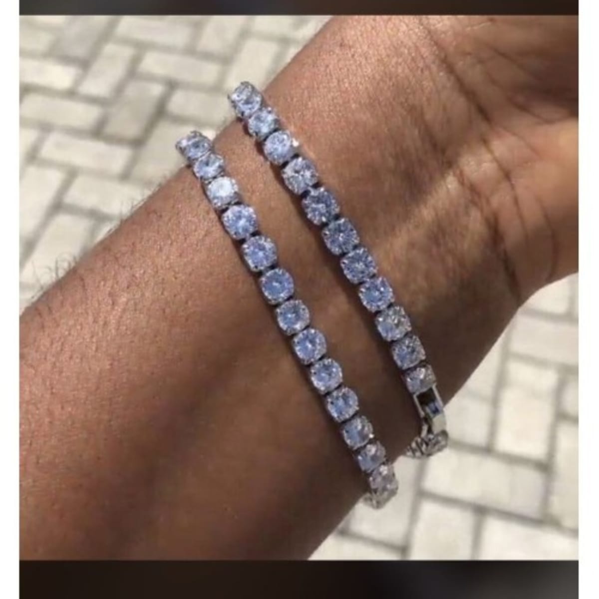 Iced sales tennis bracelet