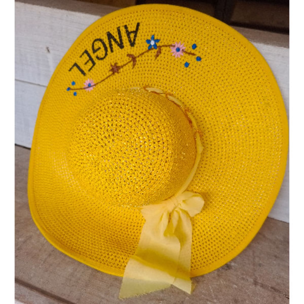 Angel Embroied Yellow Beach Hat Konga Online Shopping
