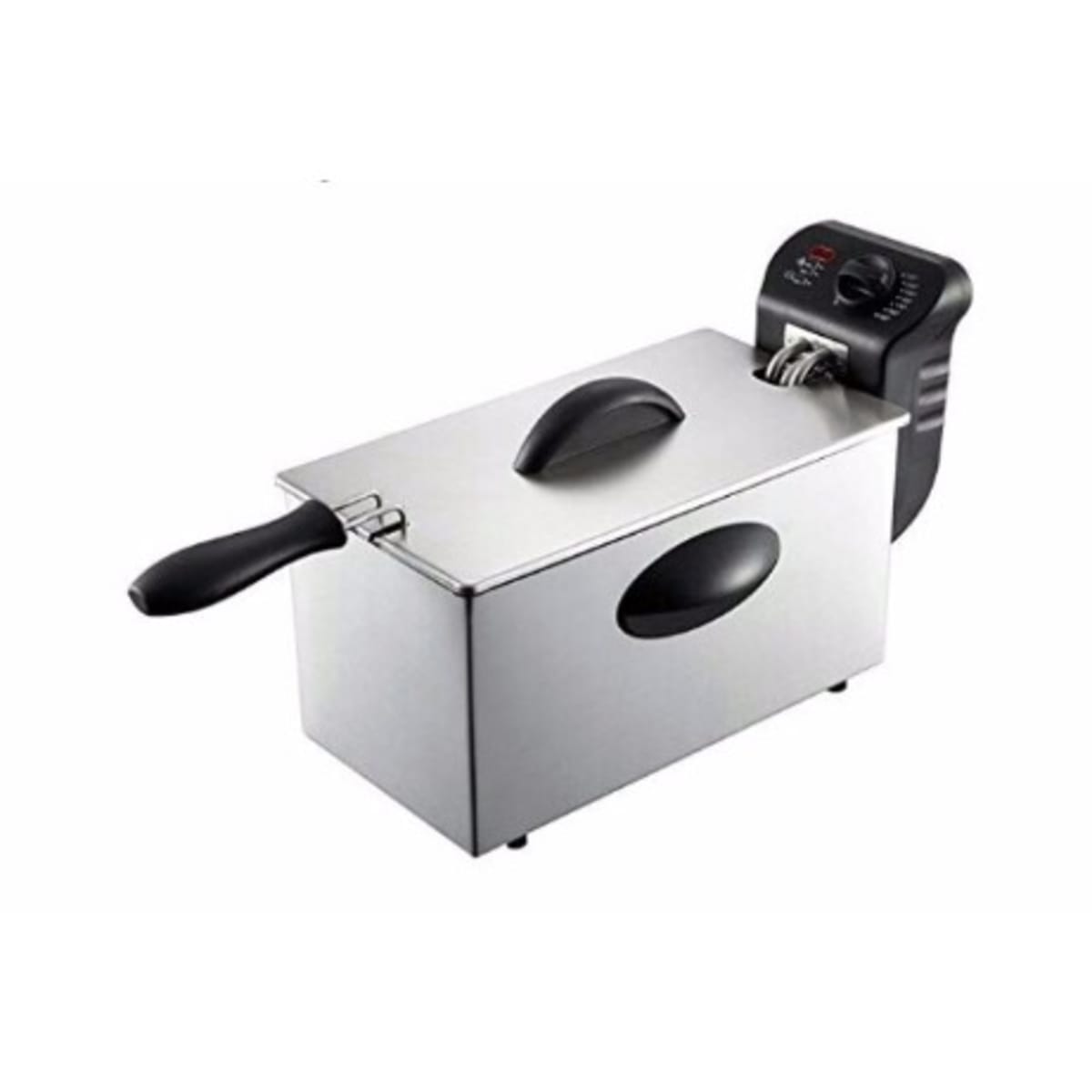 Cookworks stainless steel outlet compact fryer black