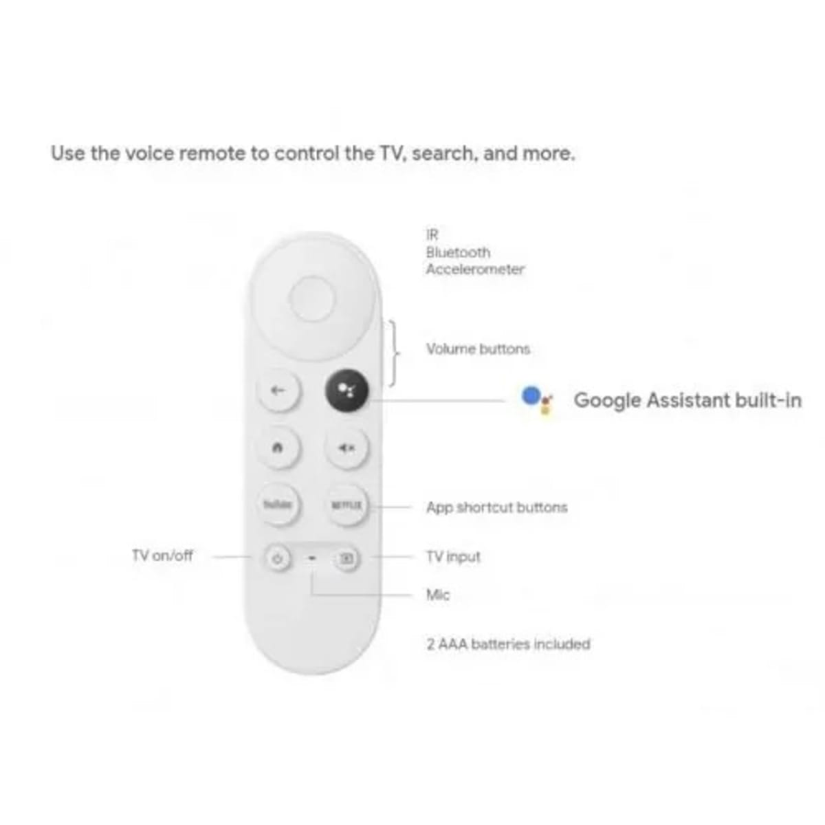 Google Chromecast with Google TV (HD) - Snow