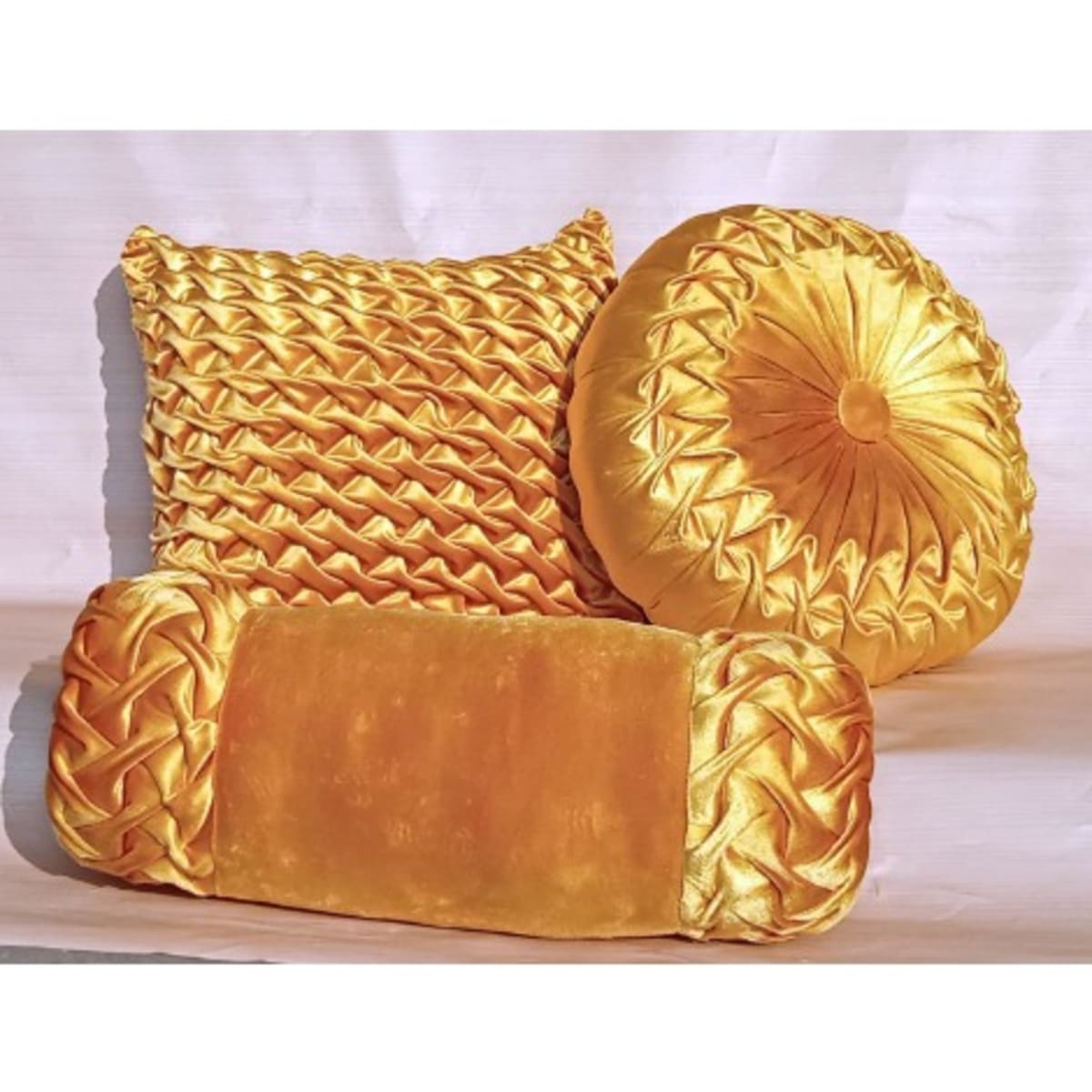 Gold store oblong pillow