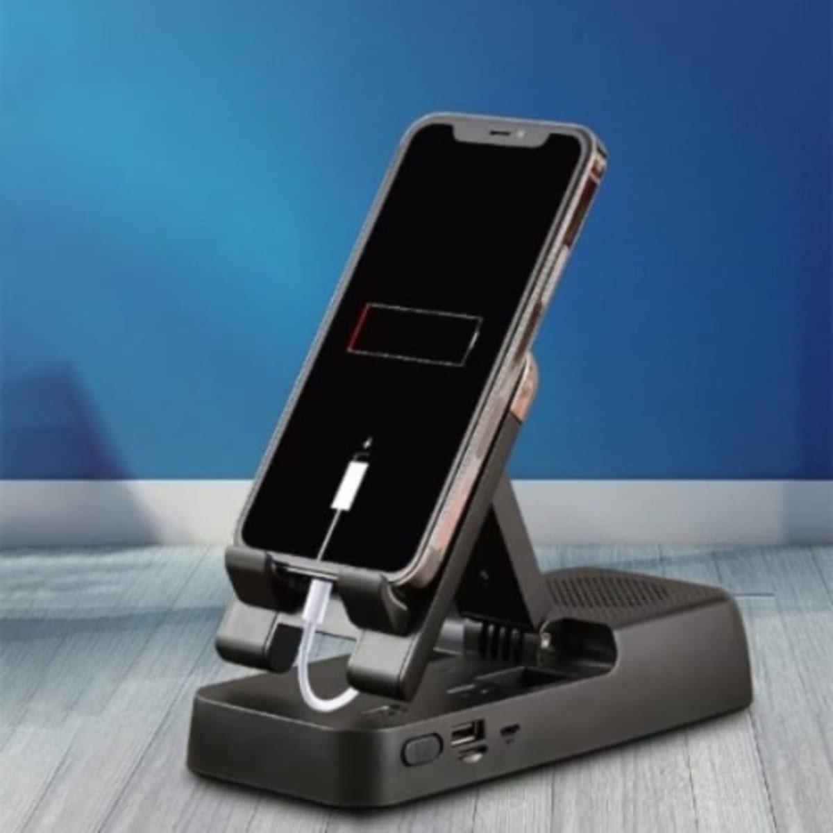 Iphone stand speaker top