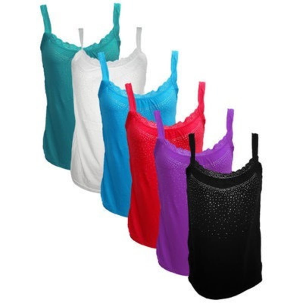 A&S Ladies Camisoles - Pack Of 6 - Multicolour