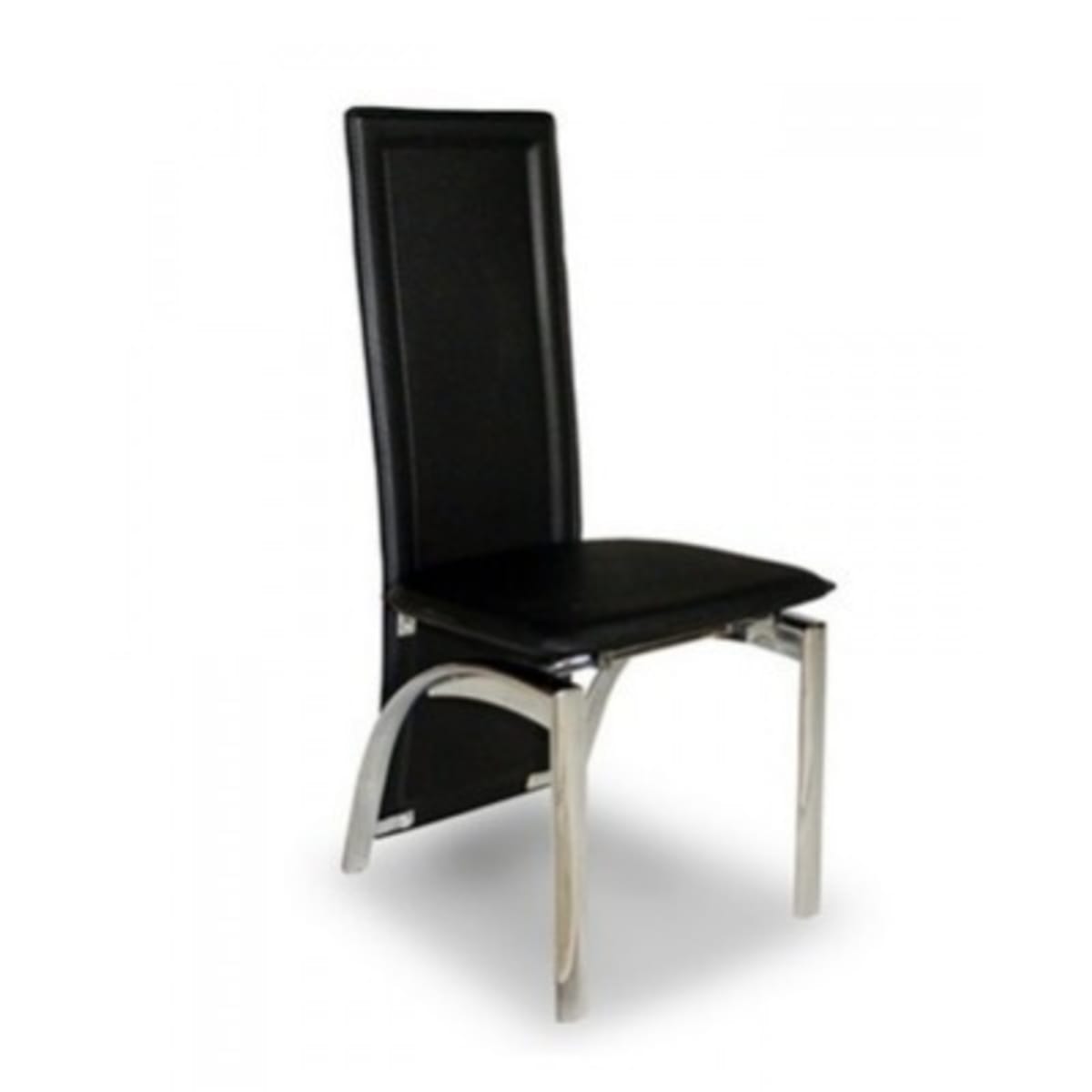 4 black sales leather dining chairs