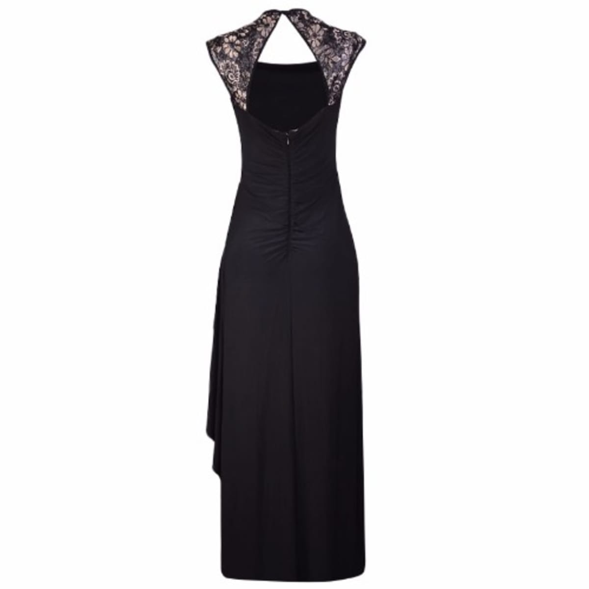 Long Dinner Dress With Lace Detail Black Konga Online Shopping