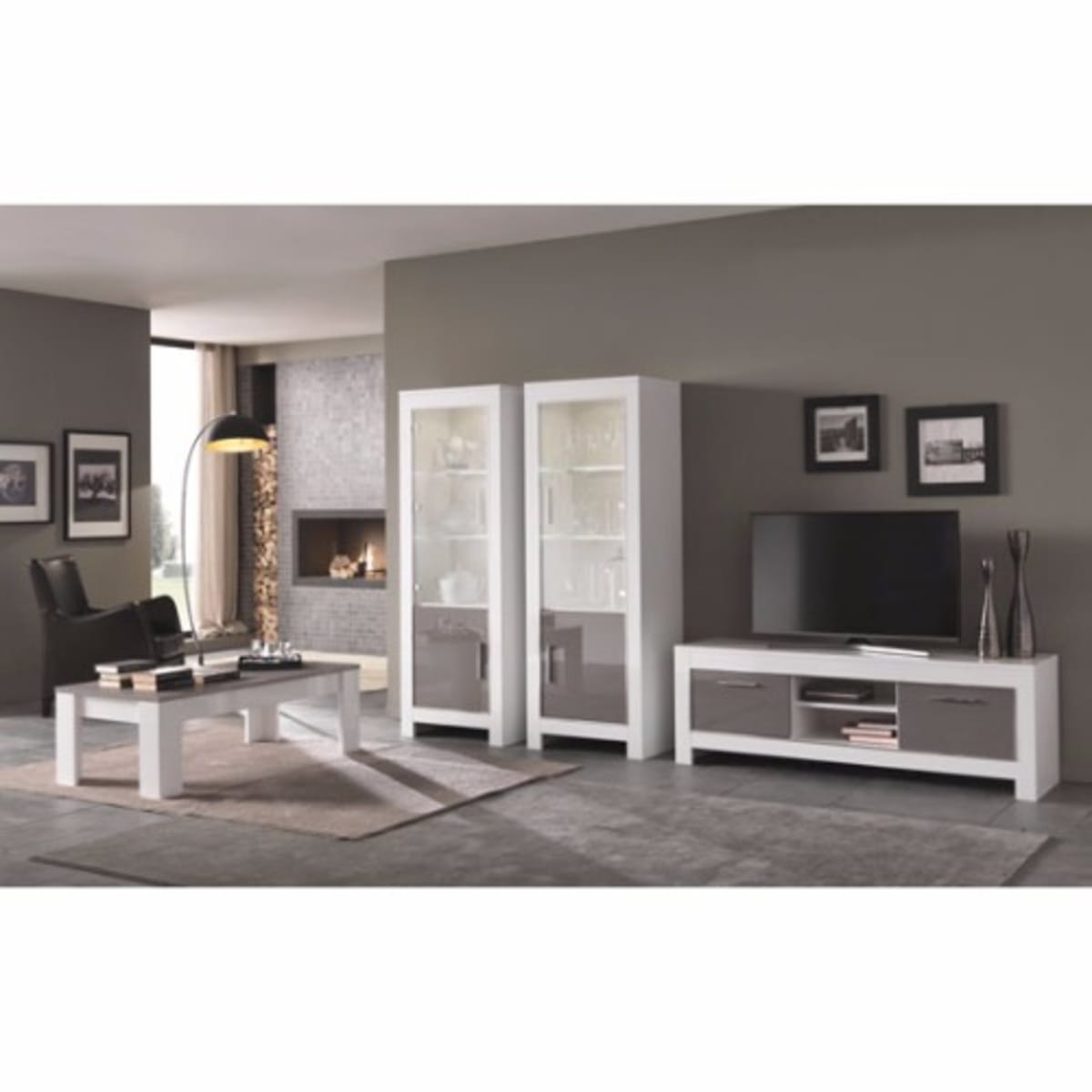 White High Gloss Living Room Furniture Sets Matttroy