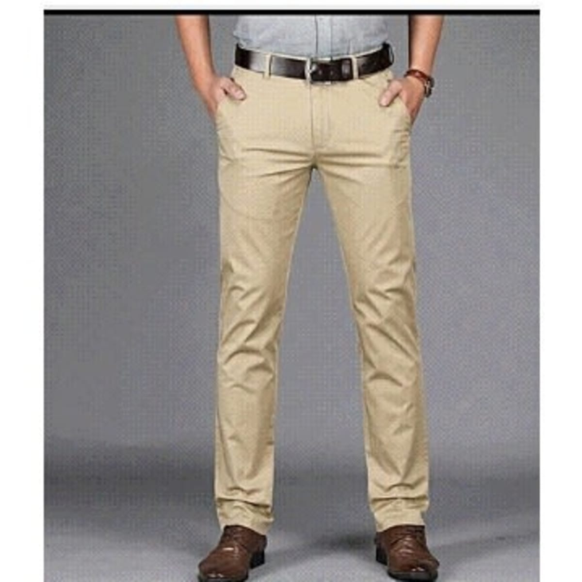Cream Color Cotton Trousers For Men  Rawba