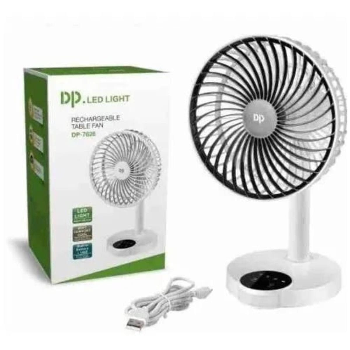 Dp Rechargeable Adjustable Table Fan 7626 2200mAh Konga