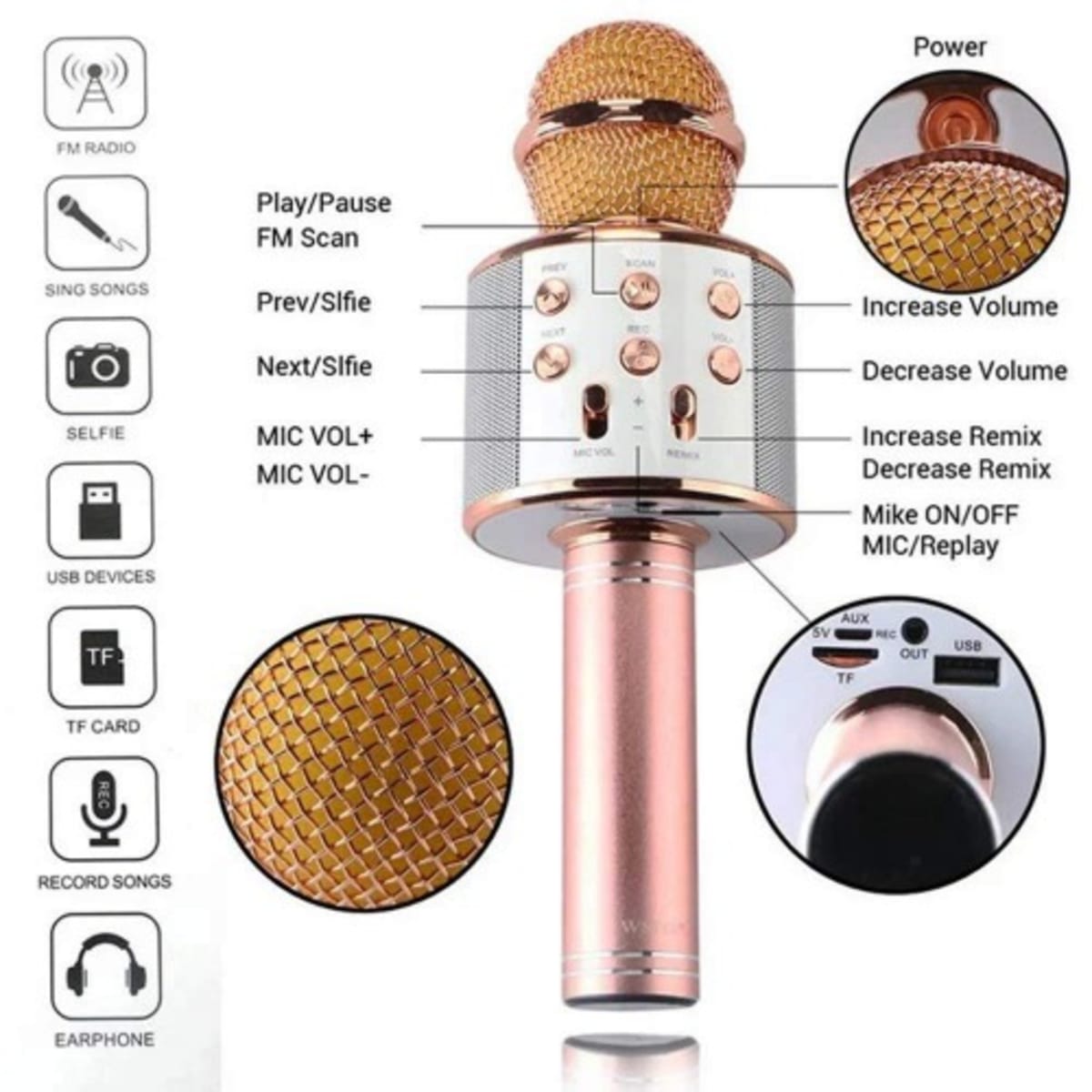 Wireless Karaoke Bluetooth Microphone Hifi Speaker Konga Online