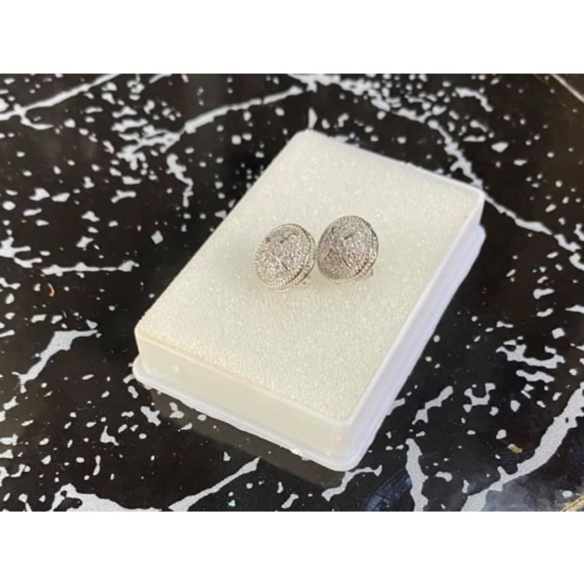 Mens iced hot sale earrings