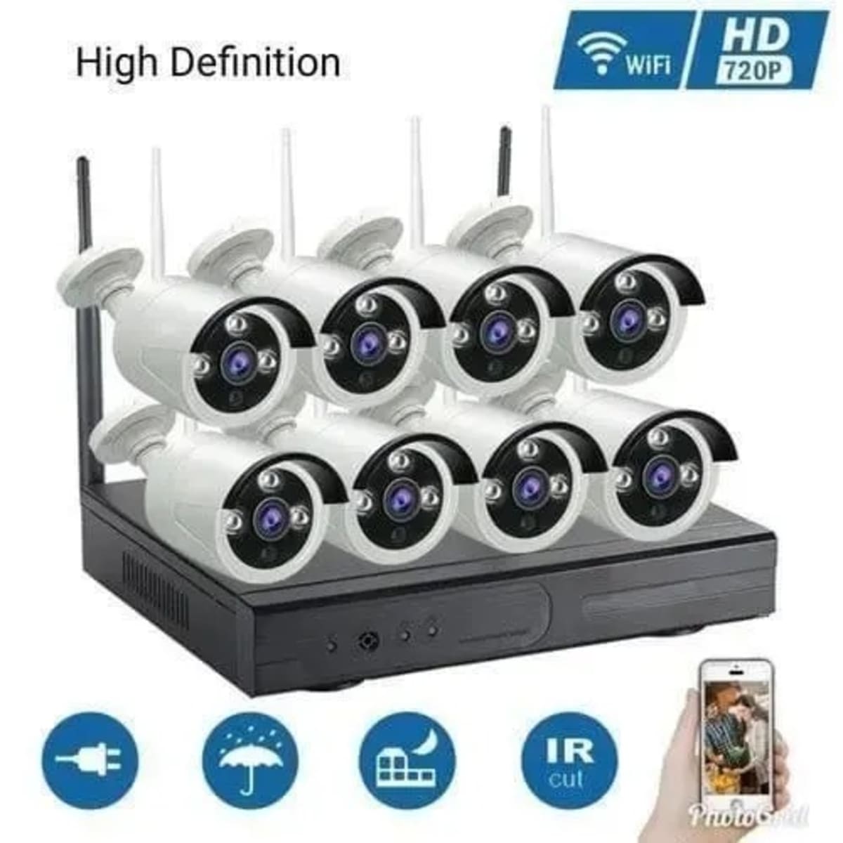 Wireless Kits 8 Channels NVR And 8 CCTV Cameras Konga Online